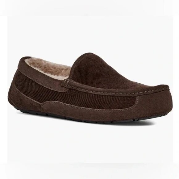 UGG Other - UGG Men's Brown Ascot Corduroy II Moccasin Slipper Size 12